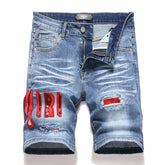 Amiri Logo Denim Shorts #2018